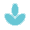 Blue arrow pointing downward, indicating scroll down or download action on dental website.